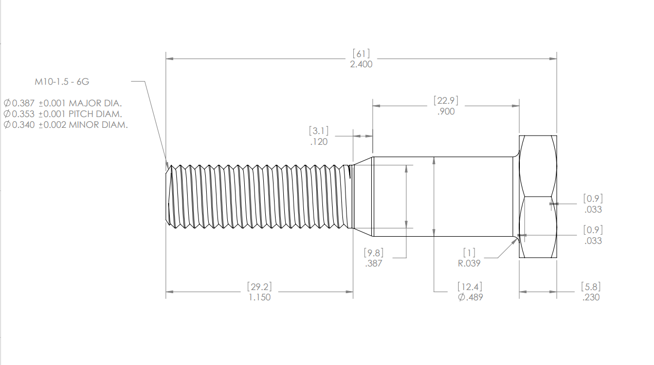 Hex Head Shoulder Screw